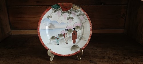 Antique porcelain plate - porcelain, signed
