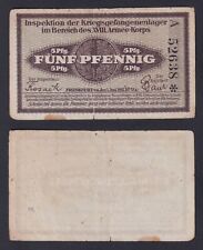 Billet Allemagne 5 Pfennig
