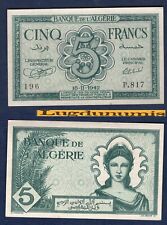 Algérie 5 Francs 16/11/1942