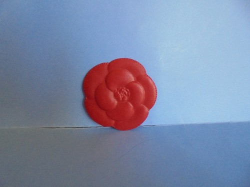 Chanel carte camelia rouge - ,