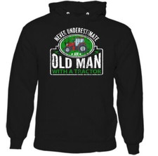 Ne Vieux Homme Avec Tracteur
