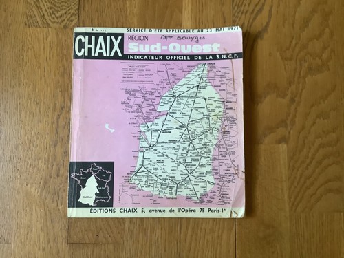 Chaix indicateur horaires sncf - indicateur,