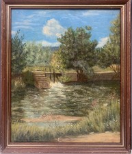 Tableau Ancien Huile  Paysage