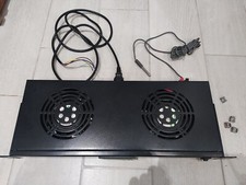 Unité de ventilateur 1U avec thermostat  baie informatique 19 ''  2 ventilateurs