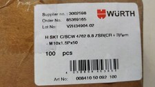 Vis WURTH M10x50 classe 8.8