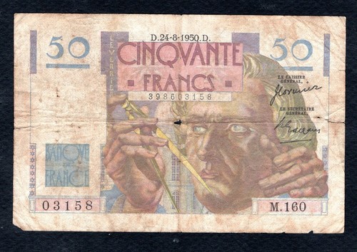 Billet francs le - un,