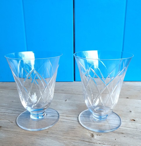 Verres eau art déco - À,