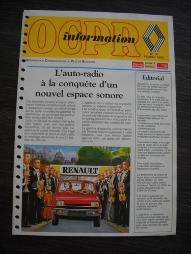 Information ocpr renault 1980 - information,