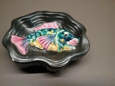 CENDRIER POISSON VINTAGE  DESVRES E.NS.C BOULOGNE SUR MER 