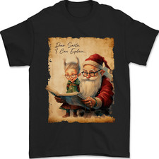 Cher Père Noël, Je Peux Expliquer T-Shirt De Noël Pour Hommes 100% Coton