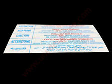 AUTOCOLLANT STICKER LIQUIDE DE REFROIDISSEMENT PEUGEOT 309 205 GTI CTI RALLYE