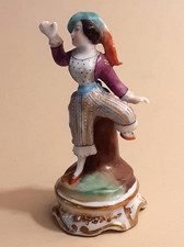 BELLE  DANSEUSE  porcelaine de SAXE Hr 6,8cm Polychrome XIXème