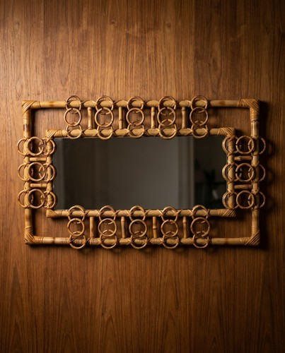 Miroir rectangulaire rotin - rectangulaire,