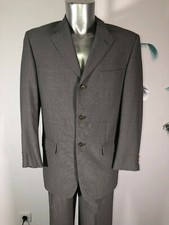 Costume rayé laine gris - costume,