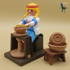 Playmobil Potier Tour Poterie Paysan Villageois Médiéval