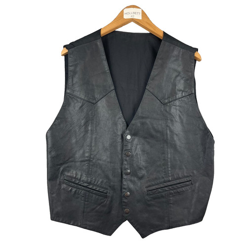 Gilet homme noir cuir - m,