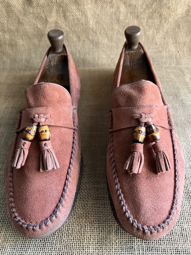 Mocassins gucci bamboo daim - mocassins,