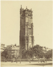 Achille Quinet, Paris, La Tour St. Jacques   Tirage albuminé  18x24  Circa