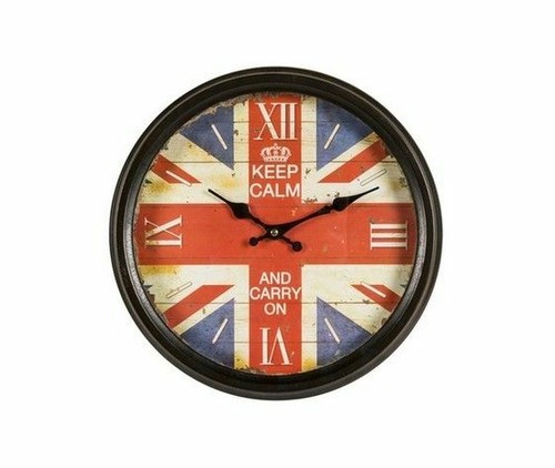 Horloge murale avec drapeau - horloge,