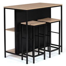 Ensemble table de bar îlot