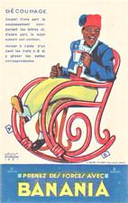 DÉCOUPAGE  CHOCOLAT BANANIA OK GERARD/LOUIS GOUGEON 1931 / IMP SIRVEN TOULOUSE