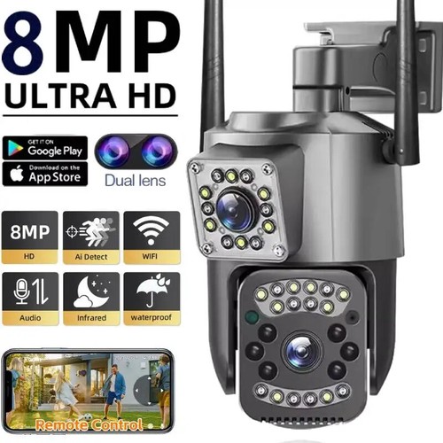8mp wifi camera dual - 4k, len