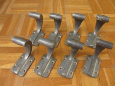 TRES JOLI LOT DE 8 PATERES ANCIENNES PORTE MANTEAU ECOLE DES ANNEES 60   #