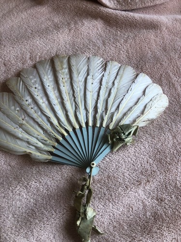 Evantail ancien plumes - ancien,