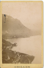 M. Nestler, Suisse, Le château de Chillon Vintage albumen print, carte cabinet