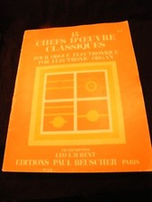 "Partition 15 chefs d'oeuvre classiques pour orgue électronique Music Sheet"