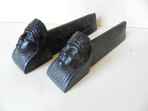 Ancienne paire chenêts aux - paire,