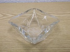 Cendrier En Cristal De Plomb Maritime Avec 2 Poissons En Dessous