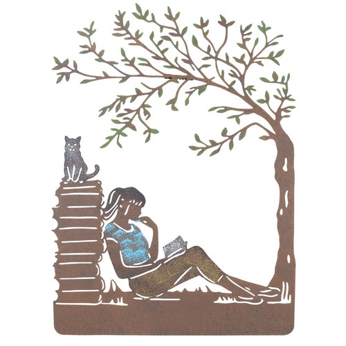 Fille lisant art - , mural