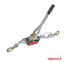 Treuil Manuel à Câble 4 Tonnes Pour Bateau Remorque Marine Tire Fort 2 Crochets