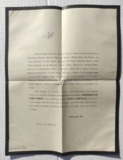 FAIRE PART DECES 1870 Mme LEMPEREUR DE SAINT-PIERRE veuve VARIN D'AINVELLE