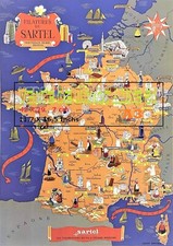 Filatures du Sartel Wattrelos Nord 59 carte de France- affiche plastifiée