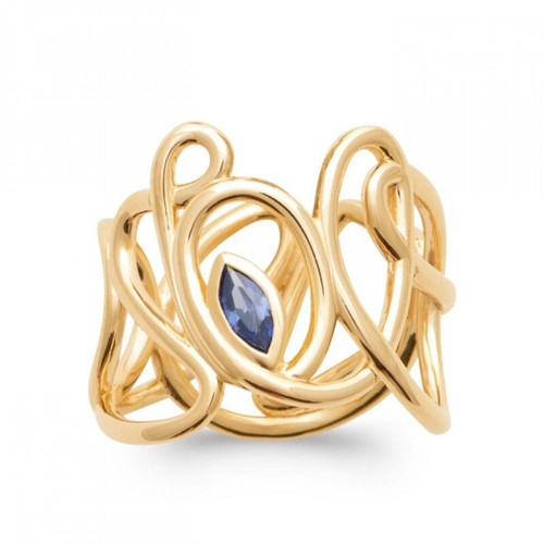 Bague forme large entrelacés
