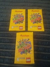 Lot de 3 pochettes cartes Lego Auchan neuve