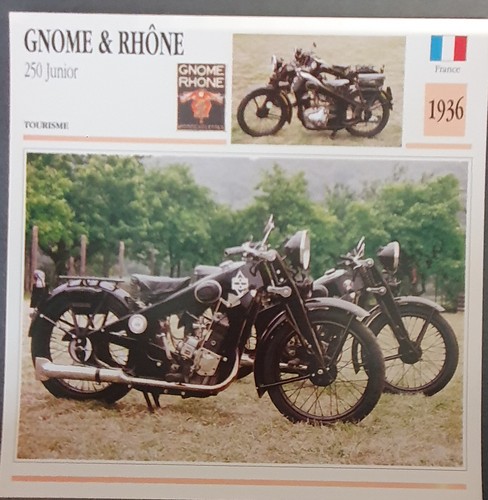 Carte moto gnome rhône 250 - carte,