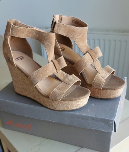 Ugg sandales compensées daim - compensées,
