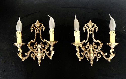 Paire appliques bronze - d’appliques, en