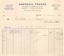 FACTURE  1934  DORMEUIL FRERES