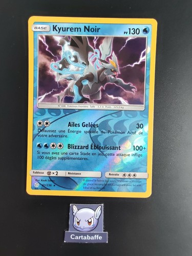 Carte pokémon kyurem - carte, noir