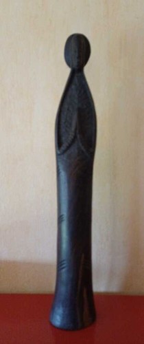 Vierge noire debout en - noire,