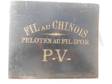 boite bois ancien fil au