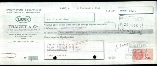 éclairage pour cycles - , traizet