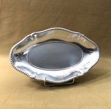 plat creux / ravier ovale CHRISTOFLE GALLIA modèle GODRON ACANTHE métal argenté