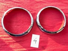 2 CERCLAGES CHROME REFABRIQUE NEUF PHARE MARCHAL PEUGEOT 203 403 CITROEN ID DS