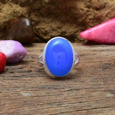 Scintillant Calcédoine Bleue
