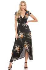 Robe longue maxi enveloppante